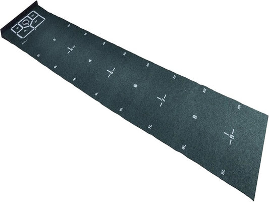 PAR2 PRO -This extra wide mat measures 2 feet x 10 1/2 feet and has 24 Marked Putting Positions for practicing Putts up to 9' .